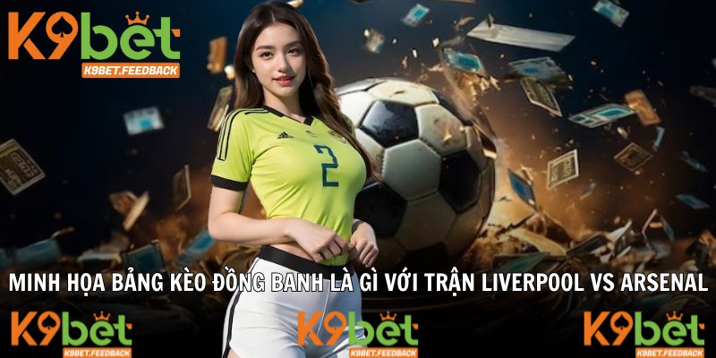 Minh họa bảng kèo đồng banh là gì với trận Liverpool vs Arsenal
